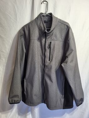 George Men's Heather Gray Lightweight Full-Zip Jacket, Size 2XL (Spring Or Fall)